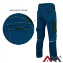 Spodnie ROBOCZE JEANS STRETCH BLUE Elastyczne SLIM MONTERSKIE r.XL
