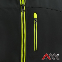 BEZRĘKAWNIK SOFTSHELL ODBLASKOWY MOCNY Kamizelka ocieplana BZR SOFTS r.3XL