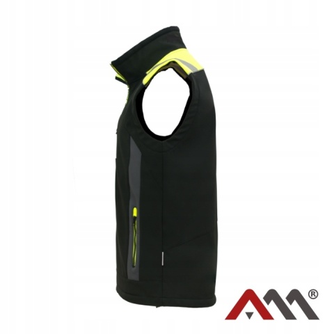 BEZRĘKAWNIK SOFTSHELL ODBLASKOWY MOCNY Kamizelka ocieplana BZR SOFTS r.L