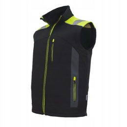 BEZRĘKAWNIK SOFTSHELL ODBLASKOWY MOCNY Kamizelka ocieplana BZR SOFTS r.M