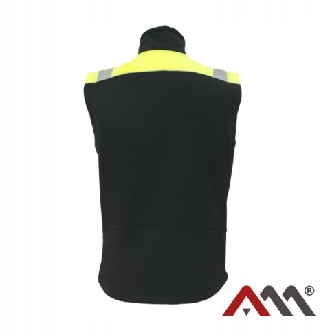 BEZRĘKAWNIK SOFTSHELL ODBLASKOWY MOCNY Kamizelka ocieplana BZR SOFTS r.M