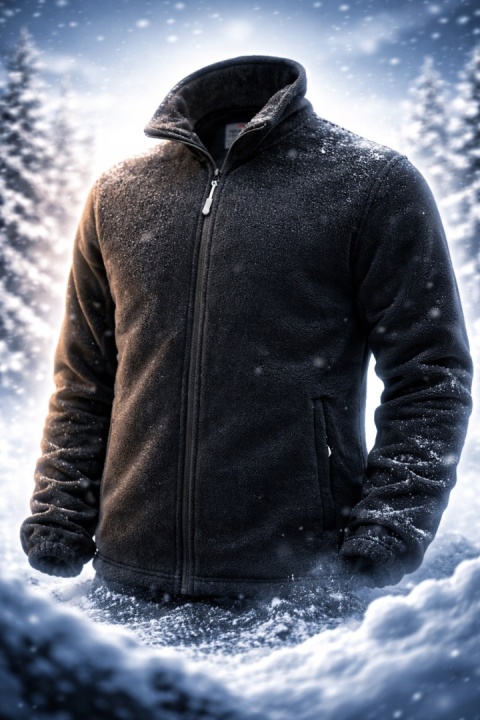 Polar MĘSKI ROBOCZY CIEPŁY CZARNY Bluza Polarowa UNISEX ZEN BLACK r.XL