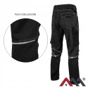 Spodnie ROBOCZE DO PASA JEANS STRETCH BLACK Elastyczne SLIM MONTERSKIE r.L