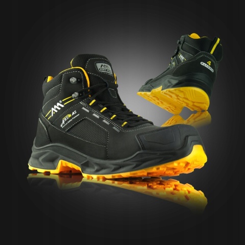 TRZEWIKI ROBOCZE PREMIUM BLACK-POINT BT WODOODPORNE ANTYPRZEBICIOWE Z PODNOSKIEM r.44